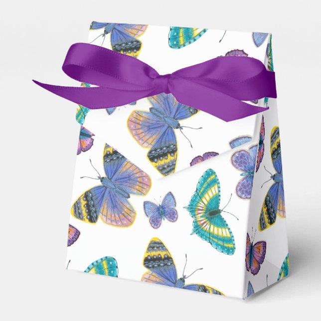 Summer Butterflies Favor Boxes (Front Side)