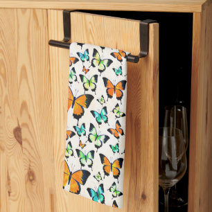 Summer butterflies kitchen towel