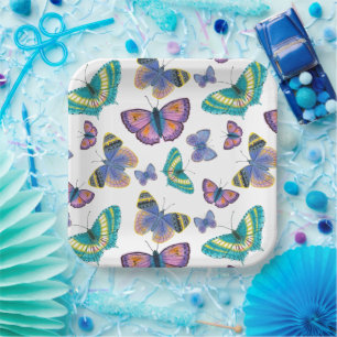 Summer Butterflies Paper Plates