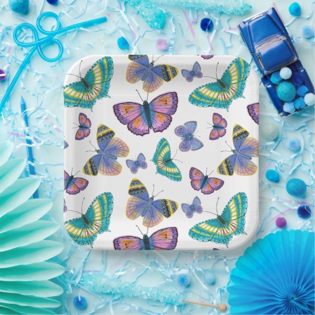 Summer Butterflies Paper Plates (Party)