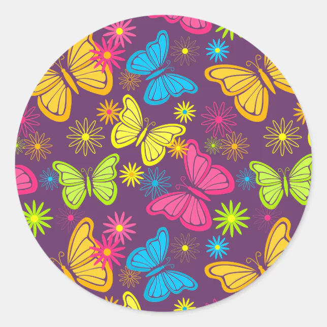 Summer butterflies sticker Zazzle