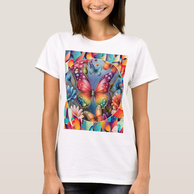 Summer Butterflies  T-Shirt (Front)