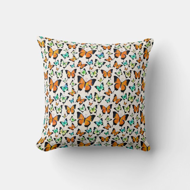 Summer butterflies  throw pillow (Front)