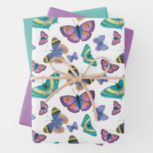 Summer Butterflies Wrapping Paper Sheets