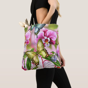 Summer Butterfly All Over Print Tote Shoulder Bag