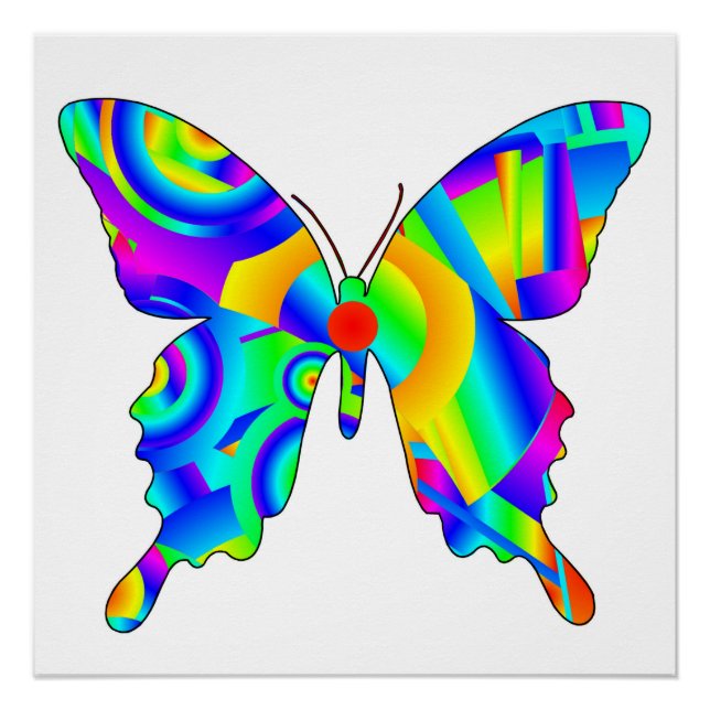 Summer Butterfly Glossy Poster (Front)