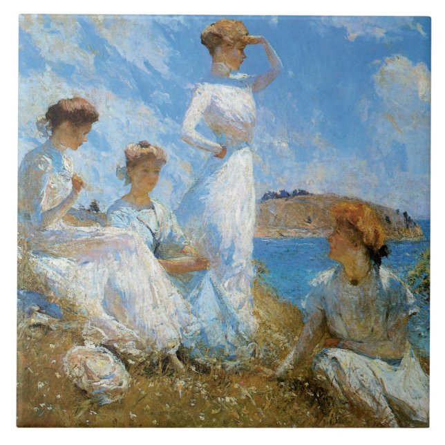 Summer, by Frank W. Benson Tile (Front)