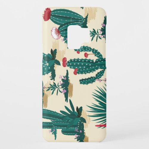 Summer Cactus Blooming Desert Print Case_Mate Samsung Galaxy S9 Case