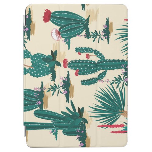 Summer Cactus Blooming Desert Print iPad Air Cover