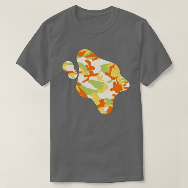 Summer Camo Pattern Paint Splat T-Shirt (Design Front)