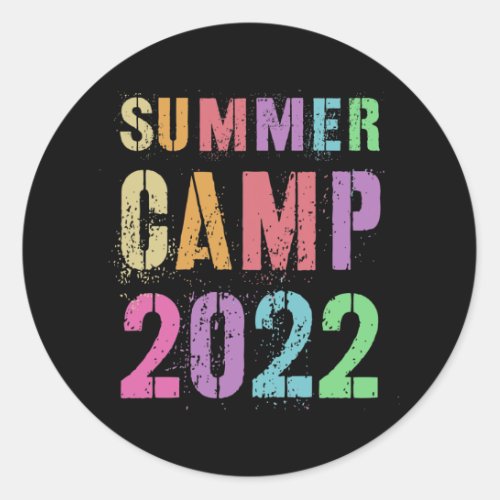 SUMMER CAMP 2022 for Friends and Mates to Sign Classic Round Sticker