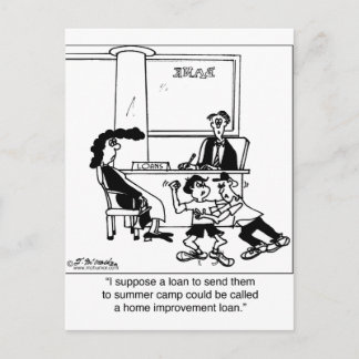 Summer Camp As Home Improvement Loan Postcard