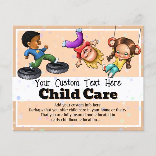 Summer Camp Babysitting Day Care After School Care Flyer