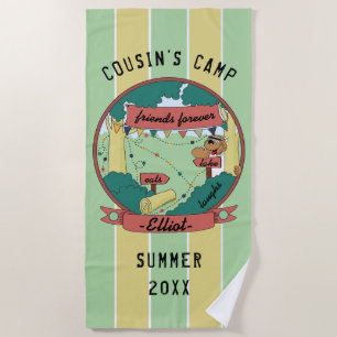 Summer Camp Best Friends Beach Towel Personalize
