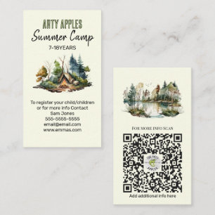 Summer Camp Business Card - woodland  Design