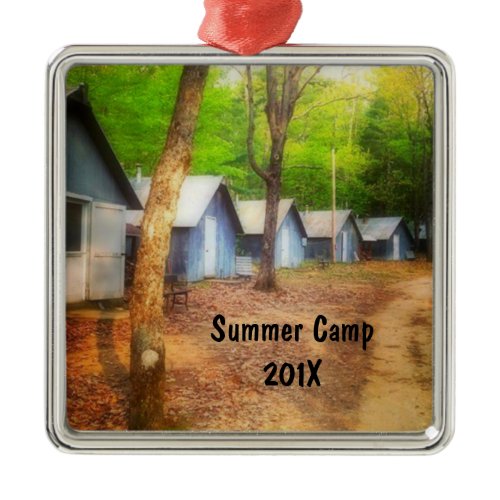 Summer Camp Cabins Metal Ornament