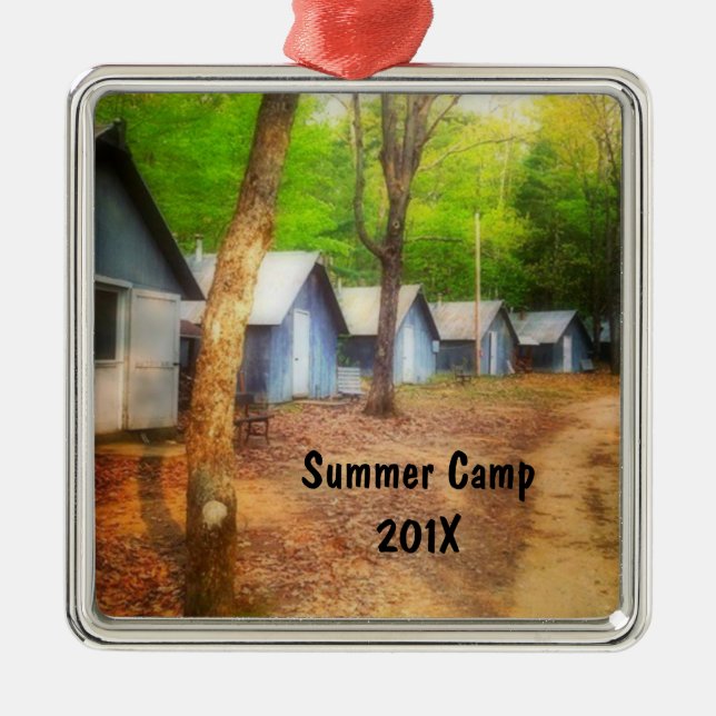 Summer Camp Cabins Metal Ornament (Front)