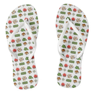 Summer Camp Camper Camping Flip Flops