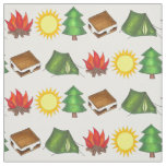 Summer Camp Campground Camping Outdoors Campfire Fabric
