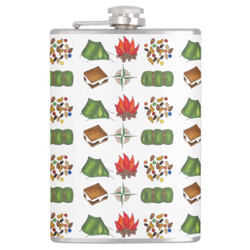Summer Camp Camping Hiking Outdoor Enthusiast Hip Flask
