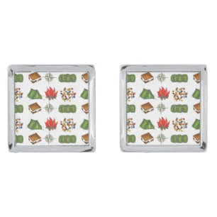 Summer Camp Camping Hiking Outdoors Cufflinks