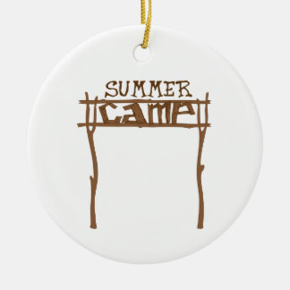 Summer Camp Ceramic Ornament