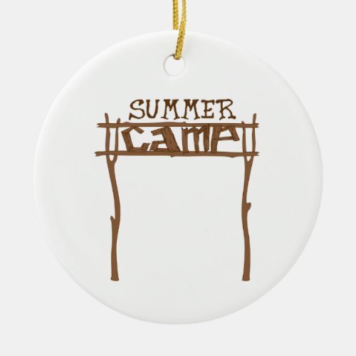 Summer Camp Ceramic Ornament