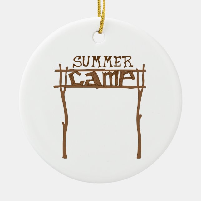Summer Camp Ceramic Ornament (Front)