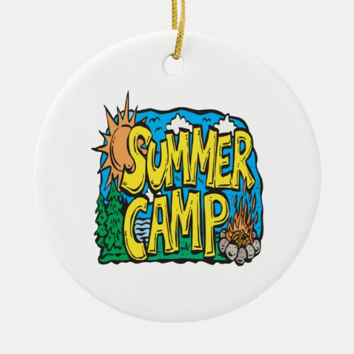 Summer Camp Ceramic Ornament