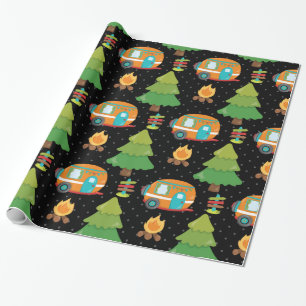 Summer Camp - choose your background color Wrapping Paper