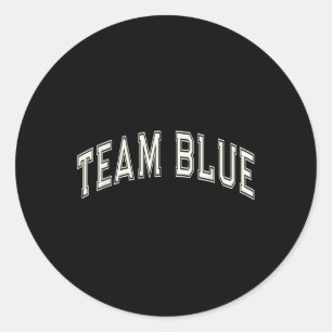 Summer Camp Color Team Blue Competition Event War  Classic Round Sticker