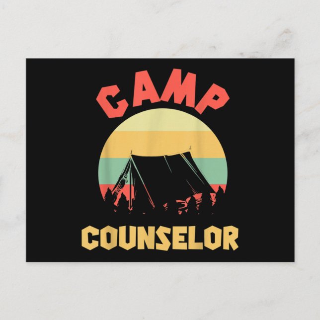 Summer Camp Counselor Director Camper Postcard (Front)
