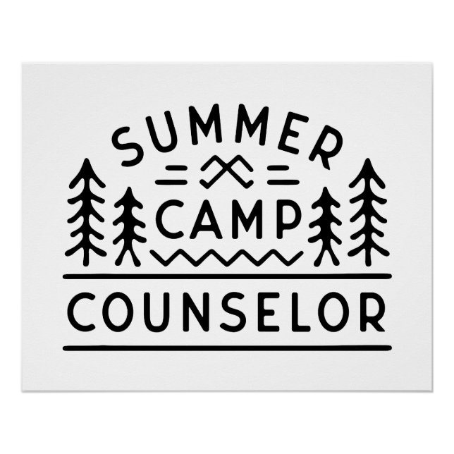 Summer camp counselor retro aesthetic poster (Front)