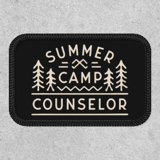 Summer camp counselor vintage aesthetic black patch