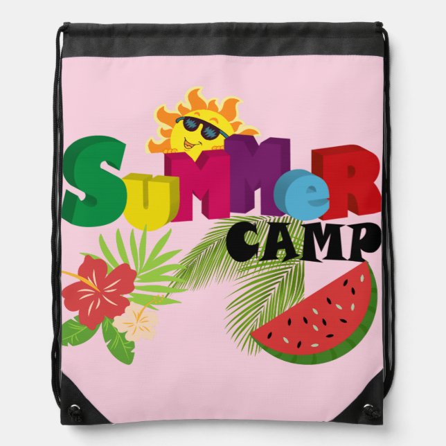 Summer Camp Drawstring Bag (Front)