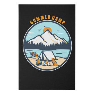Summer Camp Faux Canvas Print