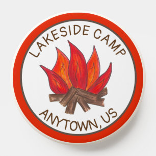 Summer Camp Fire Campfire Flames Campground Camper PopSocket