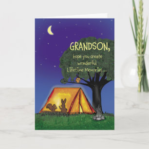Summer Camp - Miss you - Grandson Card
