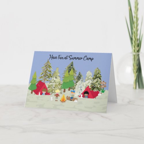 Summer Camp Missing You for Boy Card