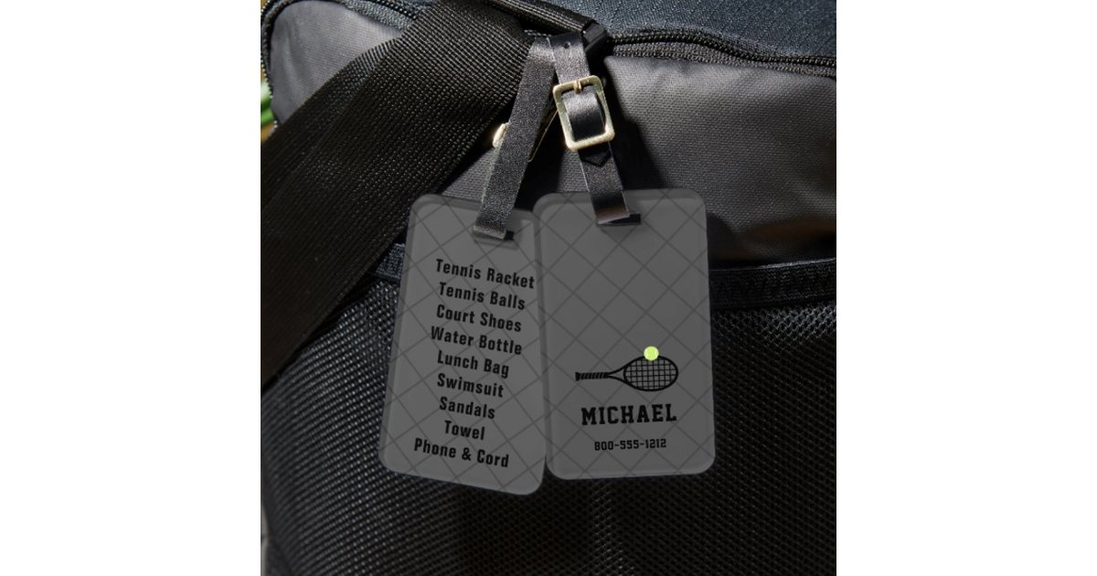 Packing Reminder Summer Camp Packing Reminder Bag Tag - Tennis Camp | Zazzle