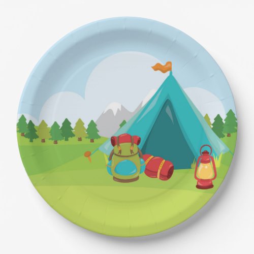 Summer Camp Paper Plates