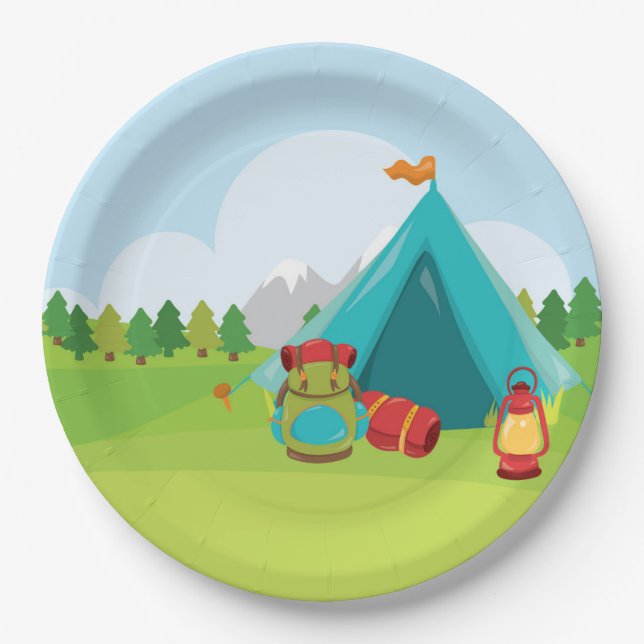Summer Camp Paper Plates (Front)