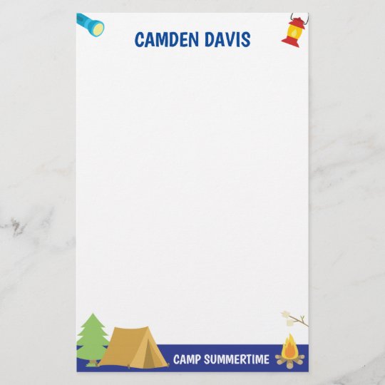 Summer Camp Personalized Stationery