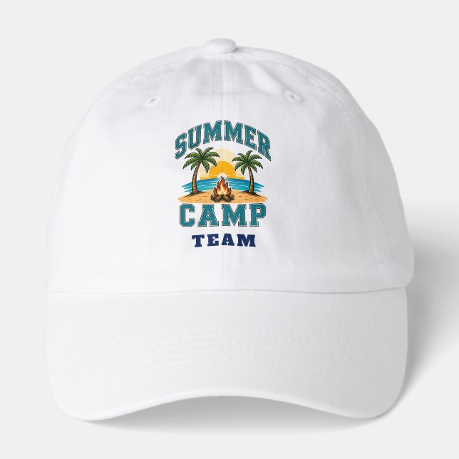 ☀️ Summer Camp Staff Typography 👕 Hat (Front)