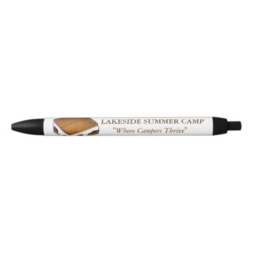 Summer Camp Toasted Smore Campfire Smores Promo Black Ink Pen
