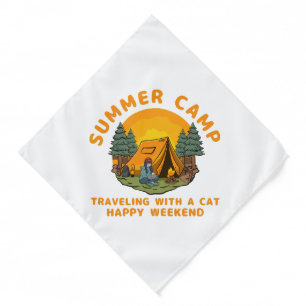 Summer camp  traveling with a cat  bandana
