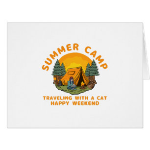 Summer camp traveling with a cat cards