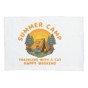 Summer camp traveling with a cat pillow case
