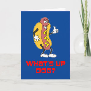 Wha'sup Dawg. Retro Hot Dog Cartoon Character