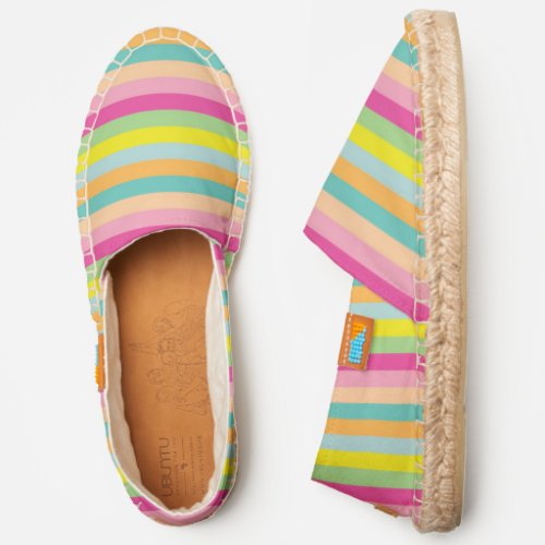 Summer Candy Stripes Modern Pattern Espadrilles